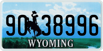 WY license plate 9038996