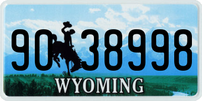 WY license plate 9038998