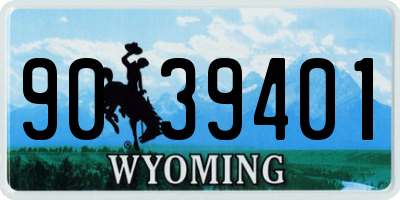 WY license plate 9039401