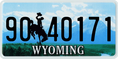 WY license plate 9040171