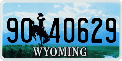WY license plate 9040629