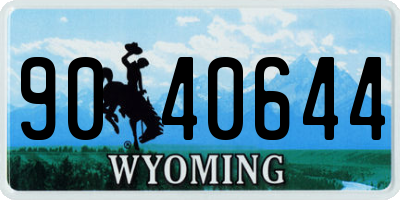 WY license plate 9040644
