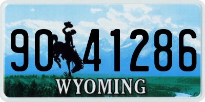 WY license plate 9041286