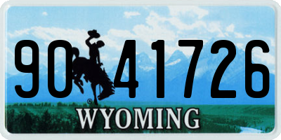 WY license plate 9041726