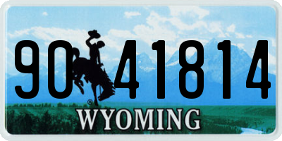 WY license plate 9041814