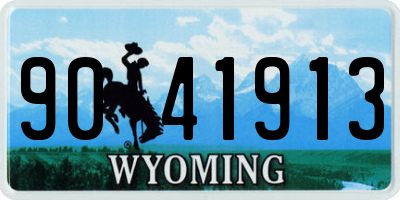 WY license plate 9041913