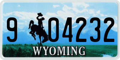WY license plate 904232