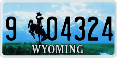 WY license plate 904324