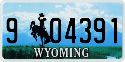 WY license plate 904391