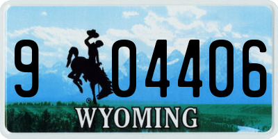 WY license plate 904406