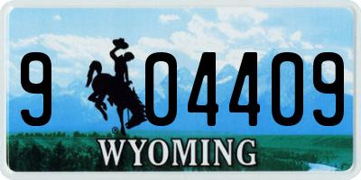 WY license plate 904409