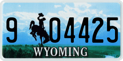 WY license plate 904425