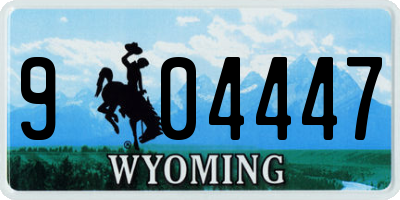 WY license plate 904447