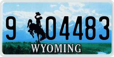 WY license plate 904483