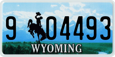 WY license plate 904493