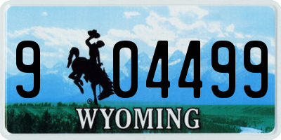 WY license plate 904499
