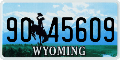 WY license plate 9045609