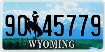 WY license plate 9045779