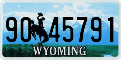 WY license plate 9045791