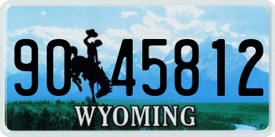 WY license plate 9045812