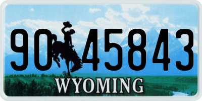 WY license plate 9045843