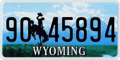 WY license plate 9045894