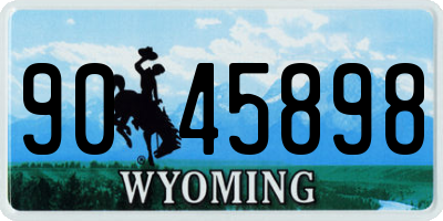 WY license plate 9045898