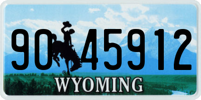 WY license plate 9045912