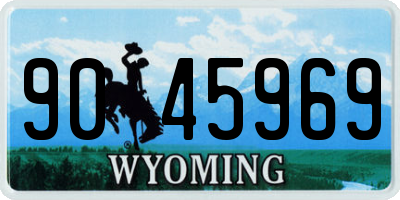 WY license plate 9045969
