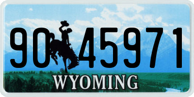 WY license plate 9045971