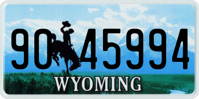 WY license plate 9045994