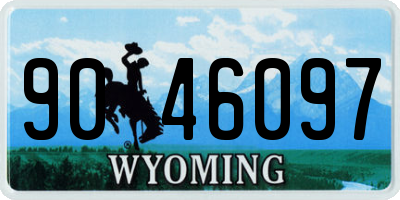 WY license plate 9046097