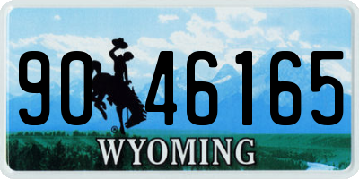 WY license plate 9046165