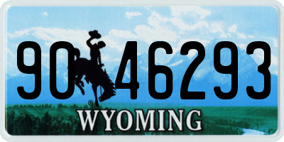 WY license plate 9046293
