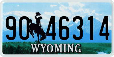 WY license plate 9046314