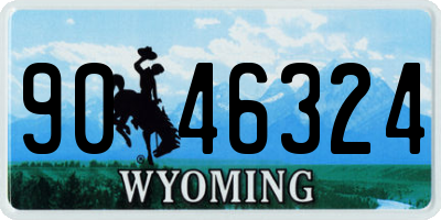 WY license plate 9046324