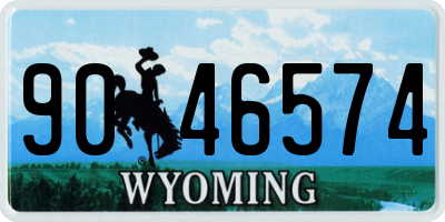 WY license plate 9046574