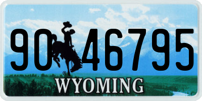 WY license plate 9046795