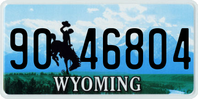 WY license plate 9046804