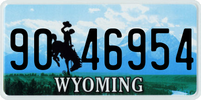 WY license plate 9046954