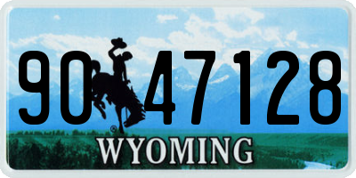 WY license plate 9047128