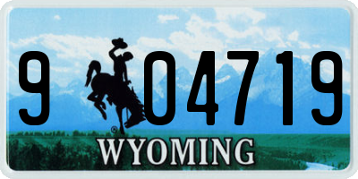 WY license plate 904719