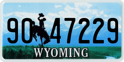 WY license plate 9047229