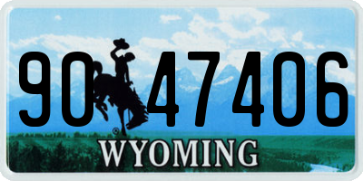 WY license plate 9047406