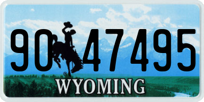 WY license plate 9047495