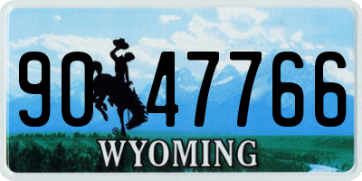 WY license plate 9047766