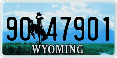 WY license plate 9047901