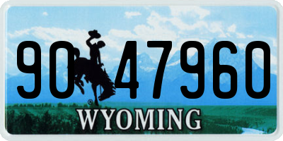 WY license plate 9047960