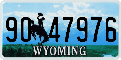 WY license plate 9047976