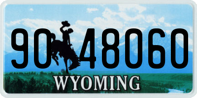 WY license plate 9048060